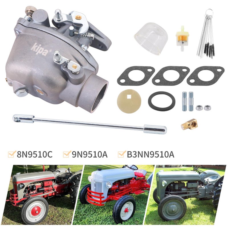 KIPA Carburetor for Ford Tractor 2N 8N 9N Heavy Duty TSX33 OEM # 8N9510C 8N9510C-HD 8N9510C TSX241B TSX-241B TSX241C TSX-241C TSX33 B3NN9510A FSC30-0032 Carb With Mouting Gasket - Image 2